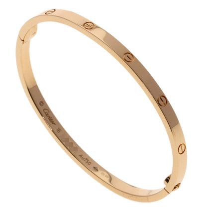 CARTIER LOVE Bracelets SM #16 without driver Bracelet K18 Pink Gold Ladies [Used]