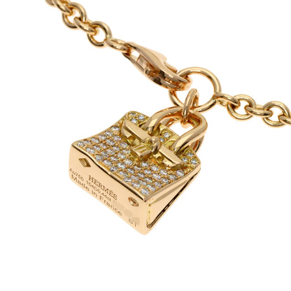 HERMES Amulet Birkin Diamond Bracelet K18 Pink Gold Ladies [Used]
