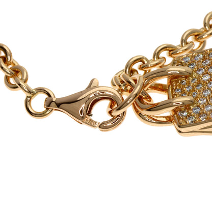 HERMES Amulet Birkin Diamond Bracelet K18 Pink Gold Ladies [Used]