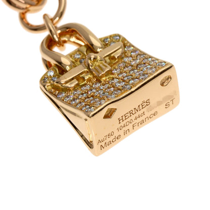HERMES Amulet Birkin Diamond Bracelet K18 Pink Gold Ladies [Used]