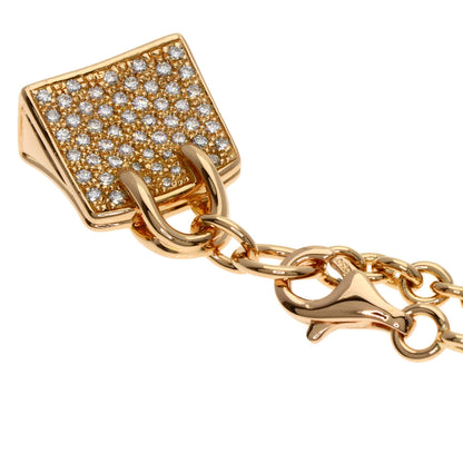 HERMES Amulet Birkin Diamond Bracelet K18 Pink Gold Ladies [Used]