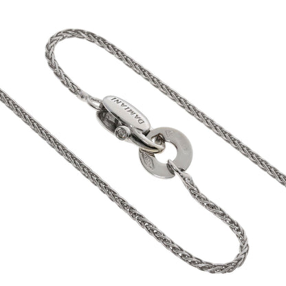 Damiani Cross Black Diamond 1P Diamond Necklace K18 White Gold Ladies [Used]