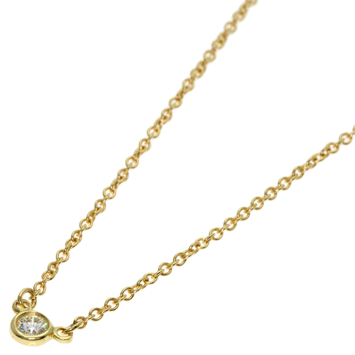TIFFANY&Co. By The Yard Diamond Necklace K18 Yellow Gold Ladies [Used]