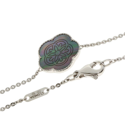 OMEGA Omega Mania Flower Shell Necklace K18 White Gold Ladies [Used]