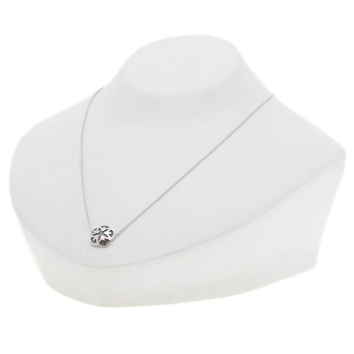 OMEGA Omega Mania Flower Shell Necklace K18 White Gold Ladies [Used]