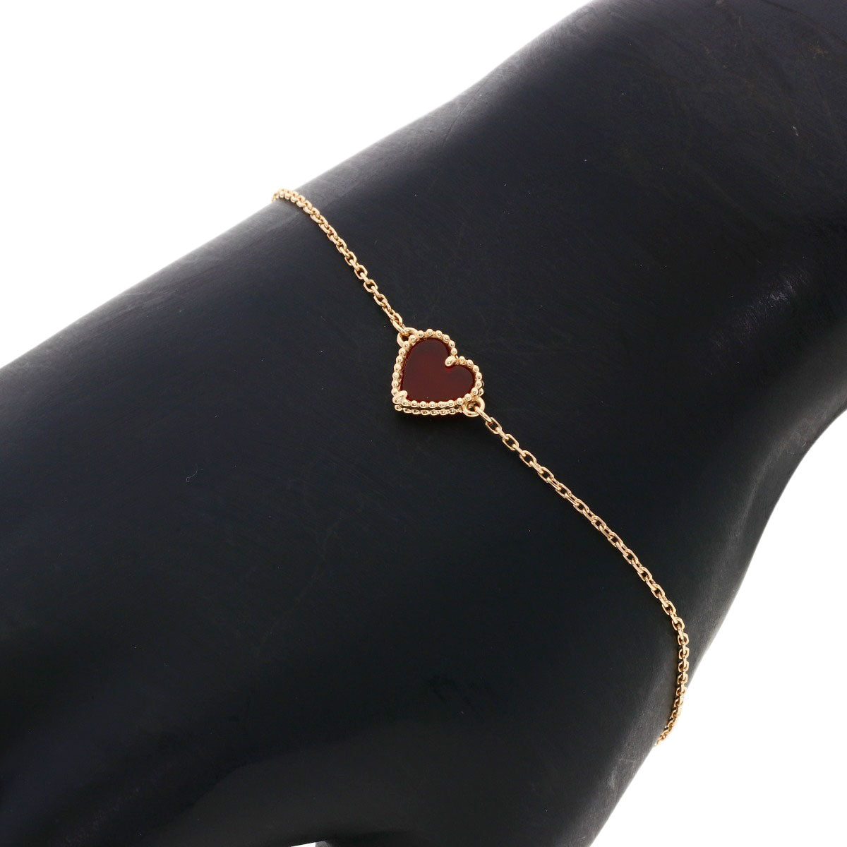 Van Cleef & Arpels Sweetheart Carnelian Bracelet K18 Pink Gold Ladies [Used]
