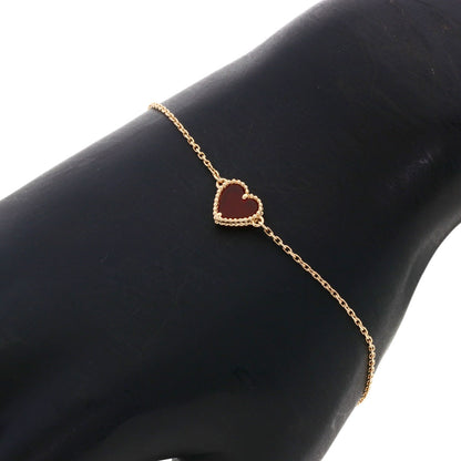 Van Cleef & Arpels Sweetheart Carnelian Bracelet K18 Pink Gold Ladies [Used]