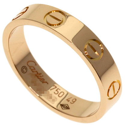 CARTIER mini love ring #49 Ring K18 Pink Gold Ladies [Used]