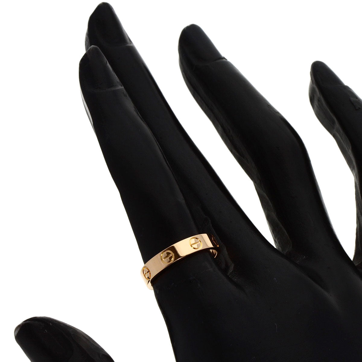 CARTIER mini love ring #49 Ring K18 Pink Gold Ladies [Used]