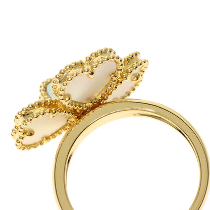 Van Cleef & Arpels Sweetheart F Yearage Shell Diamond #48 Ring K18 Yellow Gold Ladies [Used]