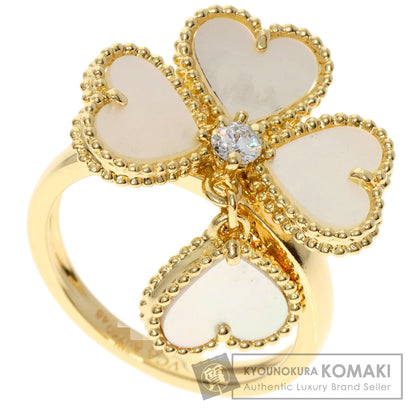 Van Cleef & Arpels Sweetheart F Yearage Shell Diamond #48 Ring K18 Yellow Gold Ladies [Used]