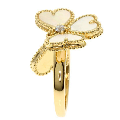 Van Cleef & Arpels Sweetheart F Yearage Shell Diamond #48 Ring K18 Yellow Gold Ladies [Used]