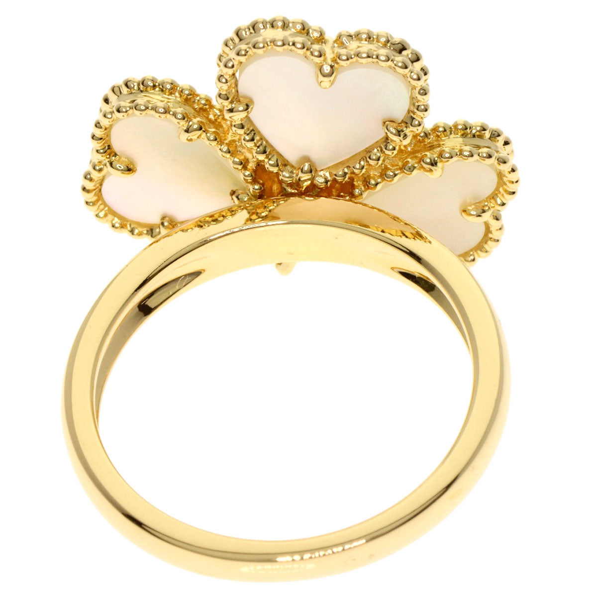 Van Cleef & Arpels Sweetheart F Yearage Shell Diamond #48 Ring K18 Yellow Gold Ladies [Used]