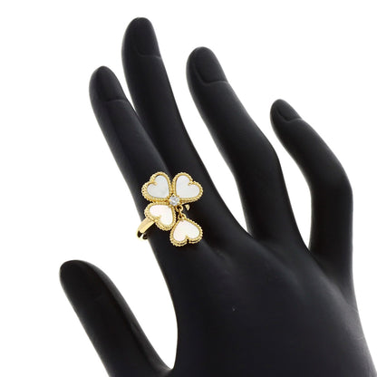 Van Cleef & Arpels Sweetheart F Yearage Shell Diamond #48 Ring K18 Yellow Gold Ladies [Used]