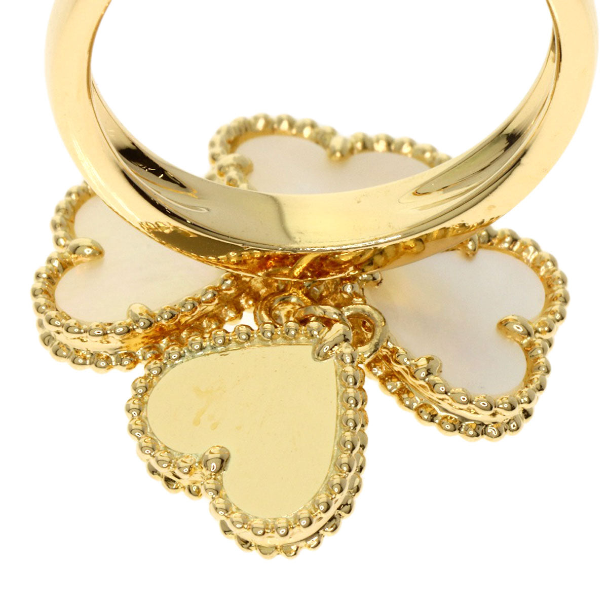 Van Cleef & Arpels Sweetheart F Yearage Shell Diamond #48 Ring K18 Yellow Gold Ladies [Used]