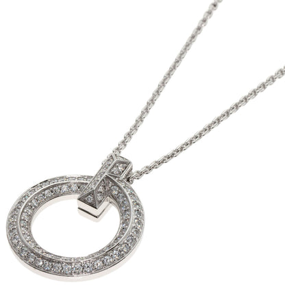 TIFFANY&Co. T One Full Diamond Necklace K18 White Gold Ladies [Used]