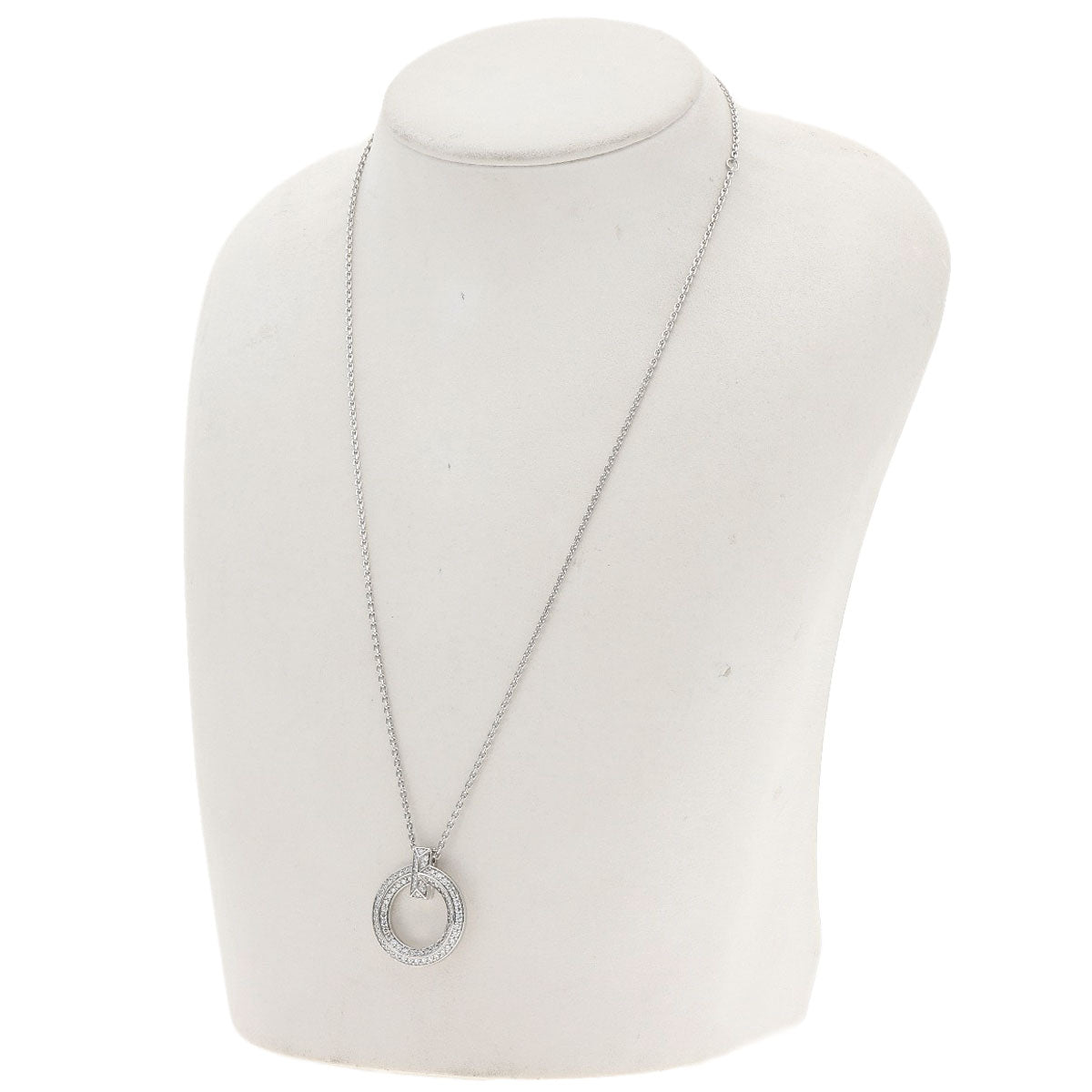 TIFFANY&Co. T One Full Diamond Necklace K18 White Gold Ladies [Used]