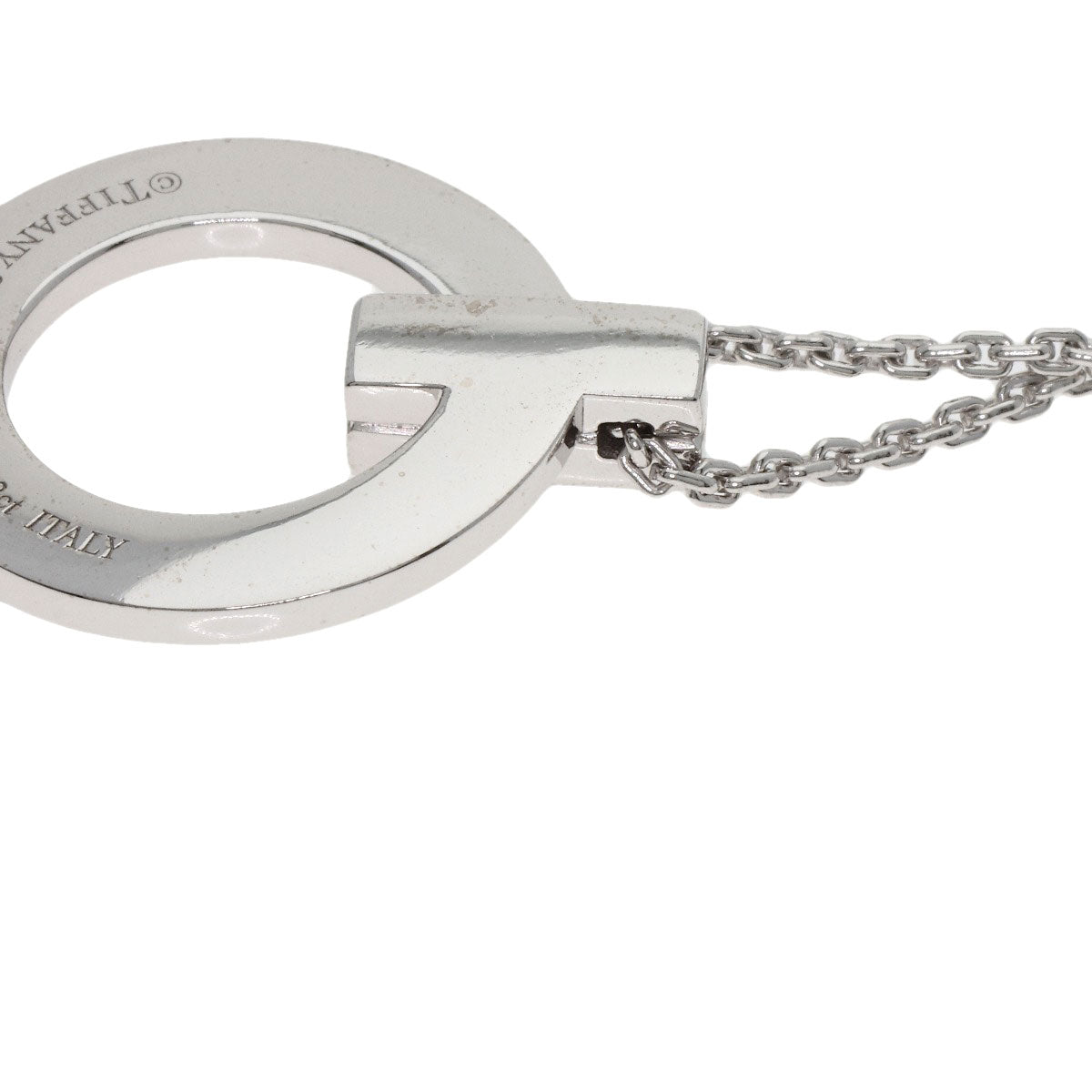 TIFFANY&Co. T One Full Diamond Necklace K18 White Gold Ladies [Used]