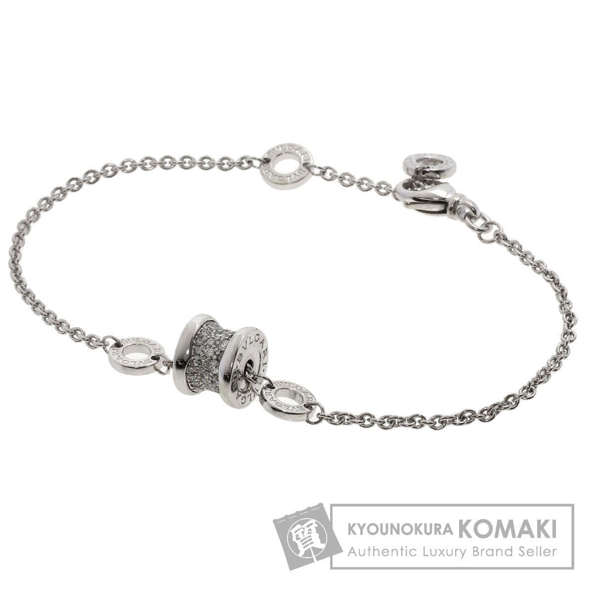 BVLGARI B.zero1 Mini Diamond Bracelet K18 White Gold Ladies [Used]