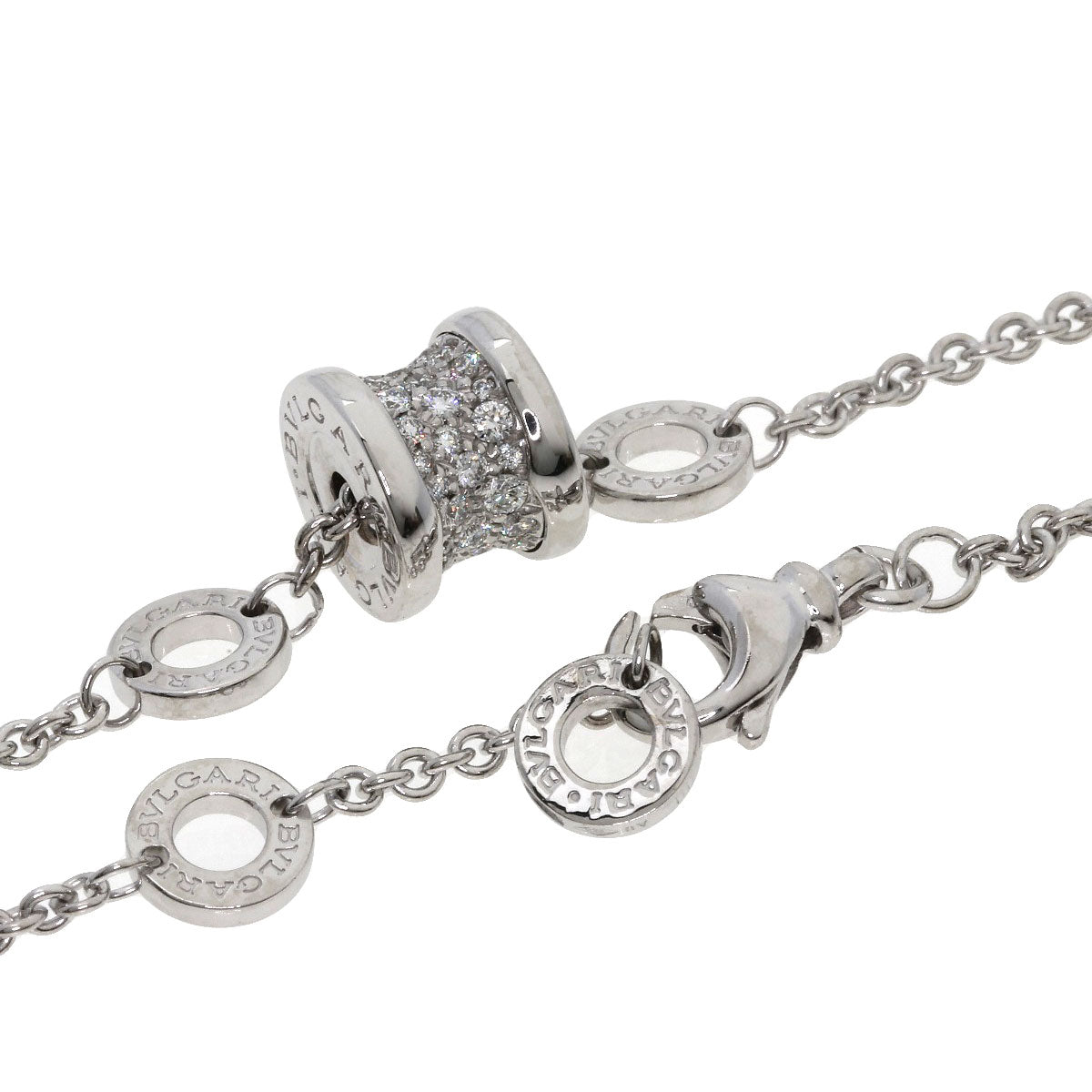 BVLGARI B.zero1 Mini Diamond Bracelet K18 White Gold Ladies [Used]