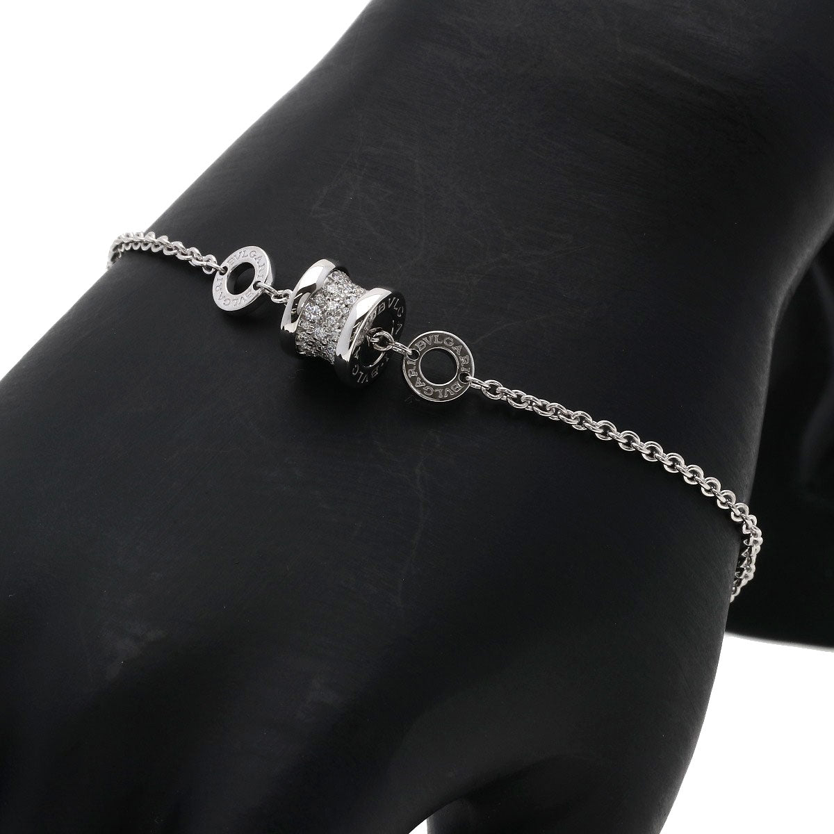 BVLGARI B.zero1 Mini Diamond Bracelet K18 White Gold Ladies [Used]