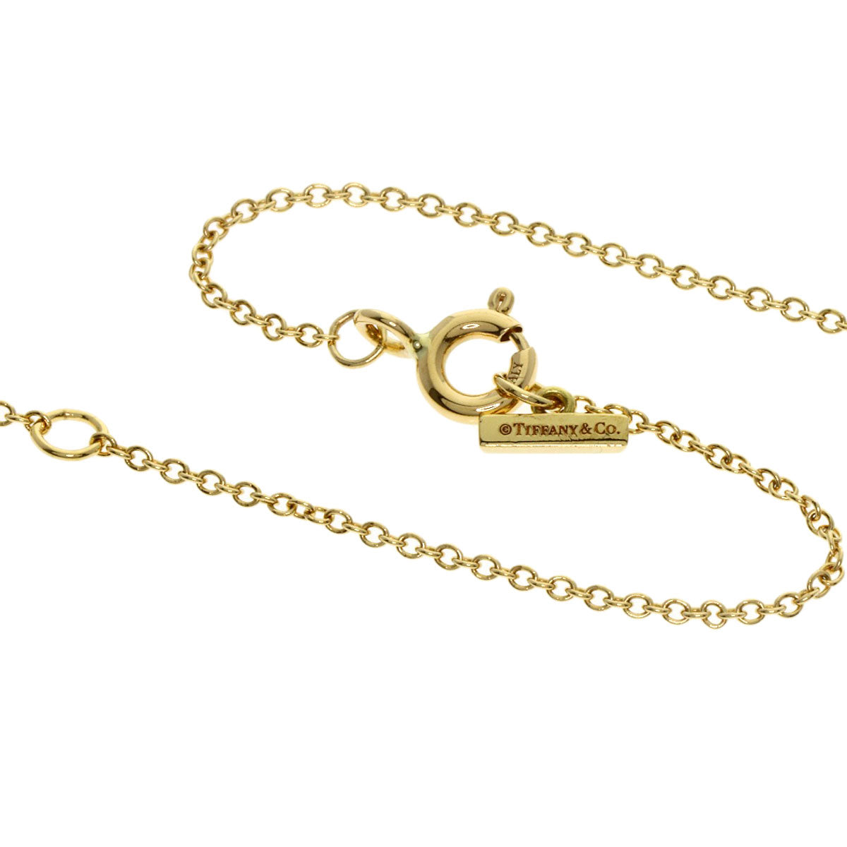 TIFFANY&Co. T TWO Shell Diamond Necklace K18 Yellow Gold Ladies [Used]