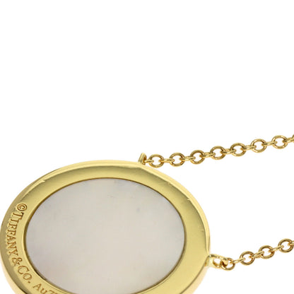 TIFFANY&Co. T TWO Shell Diamond Necklace K18 Yellow Gold Ladies [Used]
