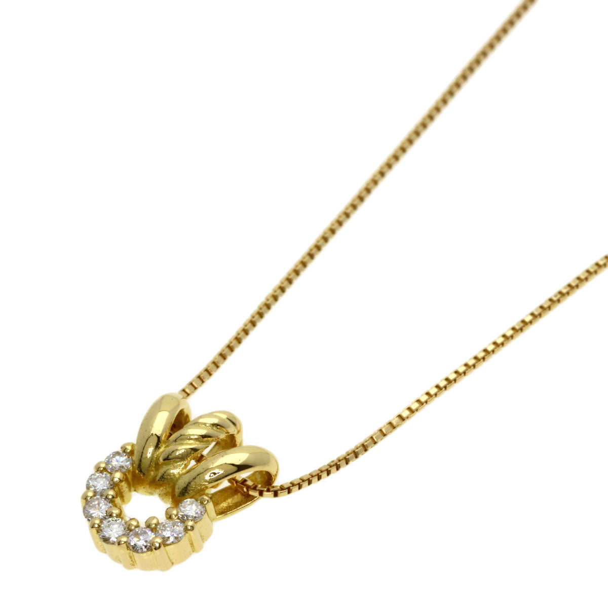 CELINE Diamond Necklace K18 Yellow Gold Ladies [Used]
