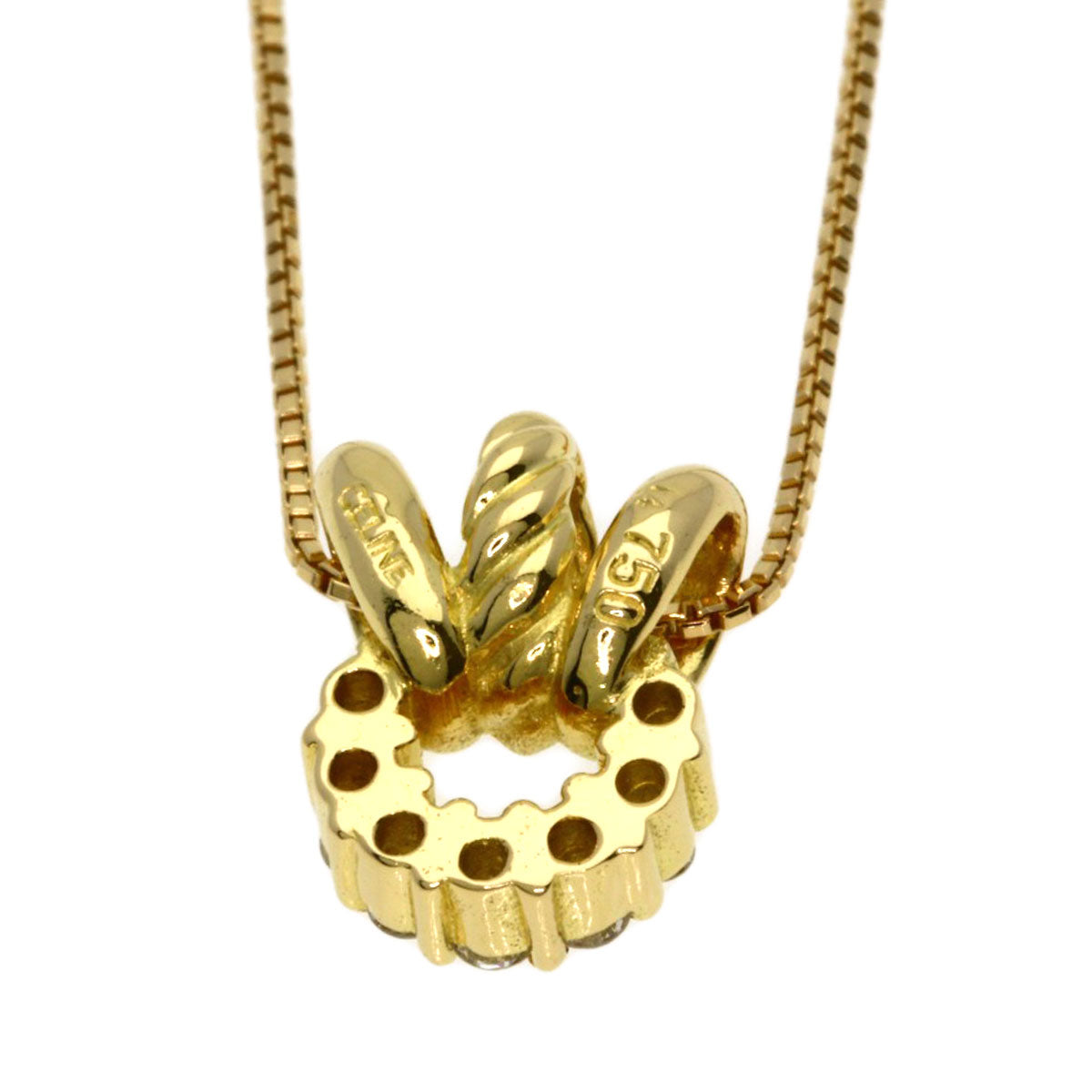CELINE Diamond Necklace K18 Yellow Gold Ladies [Used]