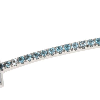 ティファニー Tスマイル ブルートパーズ ブレスレット K18ホワイトゴールド レディース 【中古】【TIFFANY&Co.】
