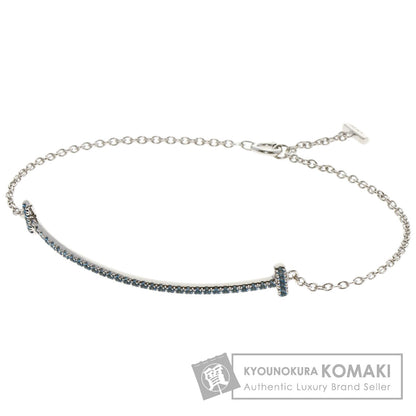 ティファニー Tスマイル ブルートパーズ ブレスレット K18ホワイトゴールド レディース 【中古】【TIFFANY&Co.】