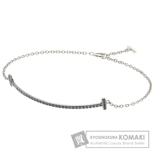 ティファニー Tスマイル ブルートパーズ ブレスレット K18ホワイトゴールド レディース 【中古】【TIFFANY&Co.】