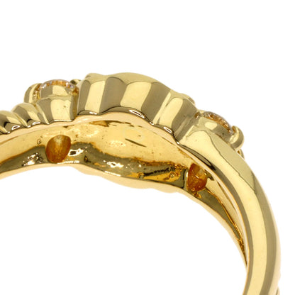 CELINE Macadam Diamond Ring K18 Yellow Gold Ladies [Used]