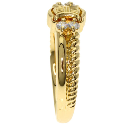 CELINE Macadam Diamond Ring K18 Yellow Gold Ladies [Used]
