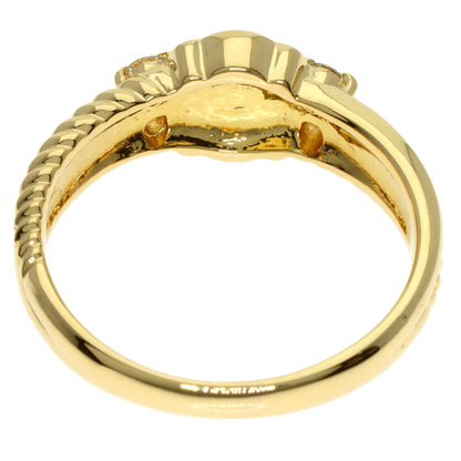 CELINE Macadam Diamond Ring K18 Yellow Gold Ladies [Used]