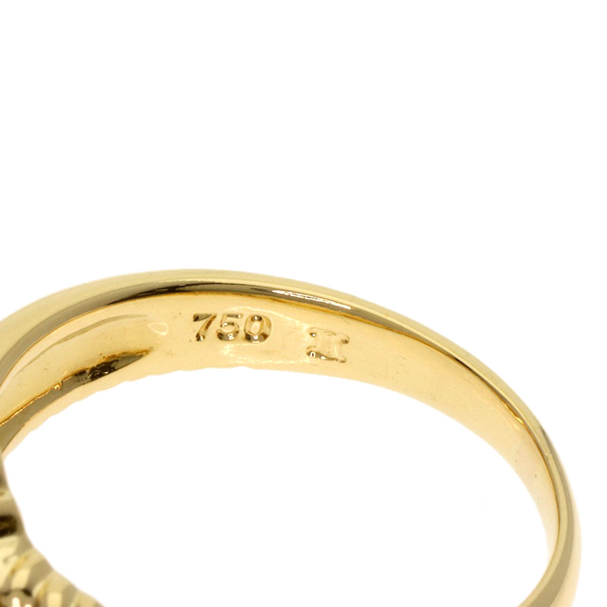 CELINE Macadam Diamond Ring K18 Yellow Gold Ladies [Used]