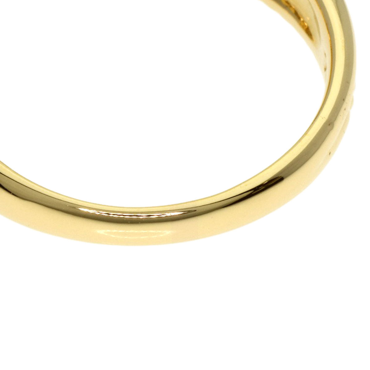 CELINE Macadam Diamond Ring K18 Yellow Gold Ladies [Used]
