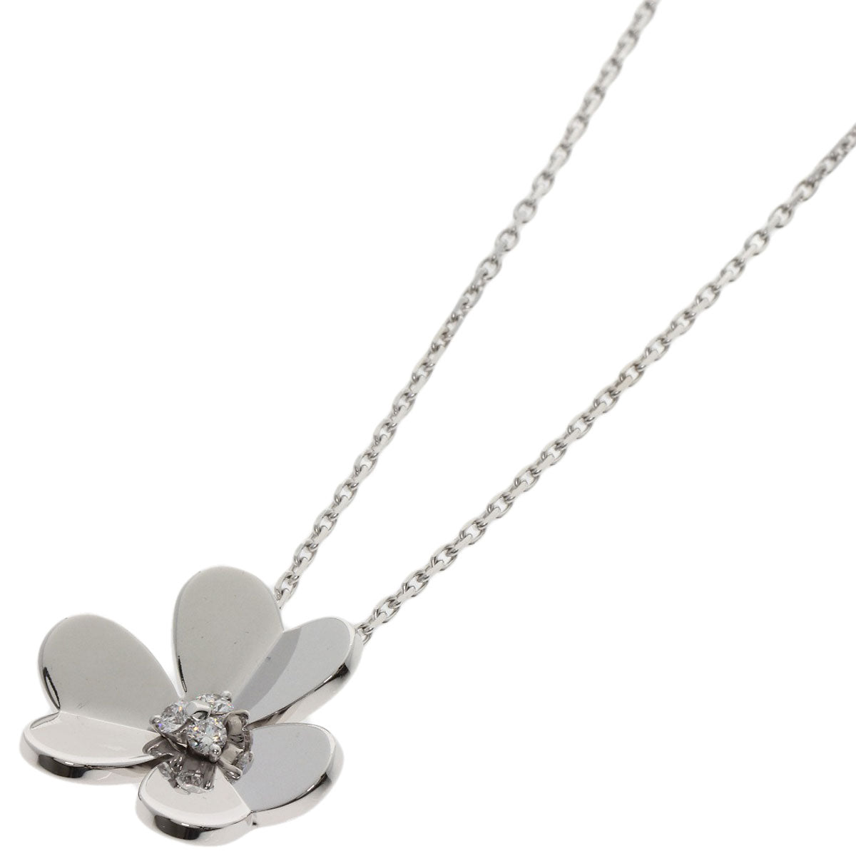 Van Cleef & Arpels Frivole Large Diamond Necklace K18 White Gold Ladies [Used]