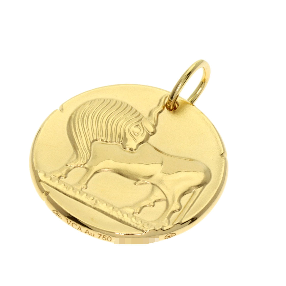 Van Cleef & Arpels Zodiac Medal Tauri Taurus Pendant top K18 Yellow Gold Ladies [Used]
