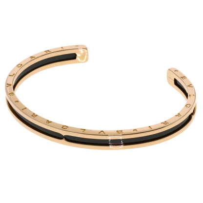 BVLGARI B.zero1 SM Black Ceramic Bracelet K18 Pink Gold Ladies [Used]