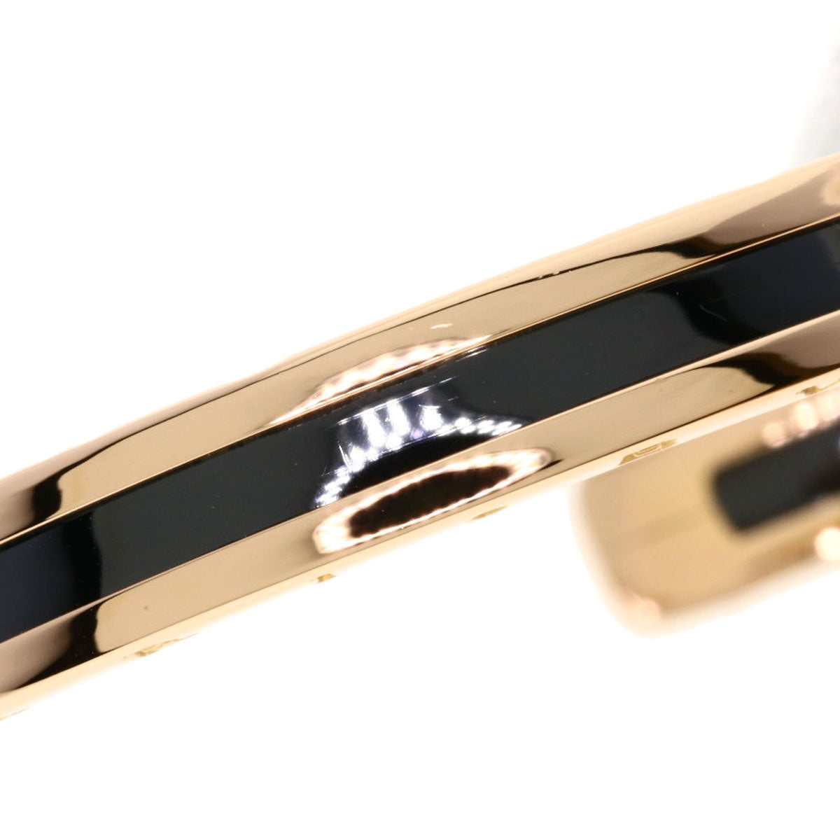 BVLGARI B.zero1 SM Black Ceramic Bracelet K18 Pink Gold Ladies [Used]