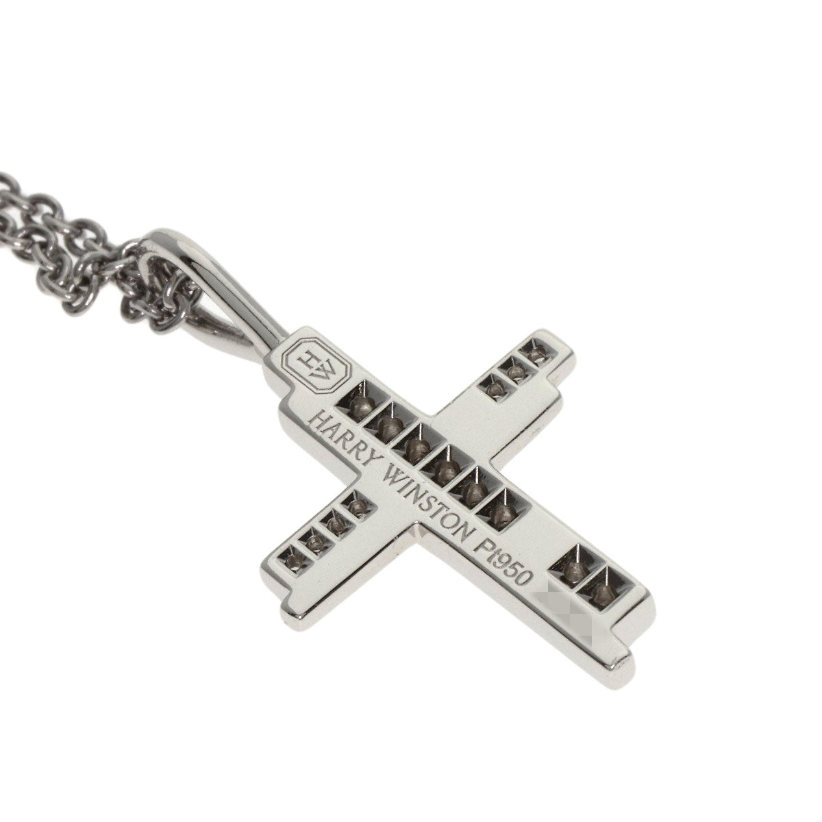 HARRY WINSTON Traffic Cross Diamond Necklace Platinum PT950 Ladies [Used]