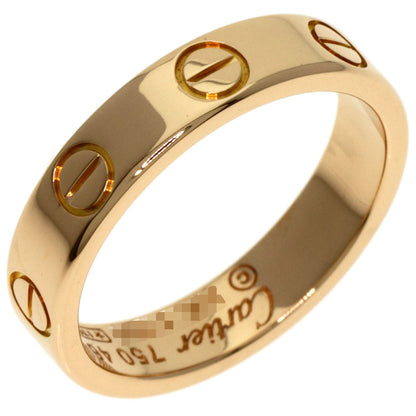 CARTIER mini love ring #46 Ring K18 Pink Gold Ladies [Used]