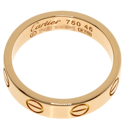 CARTIER mini love ring #46 Ring K18 Pink Gold Ladies [Used]