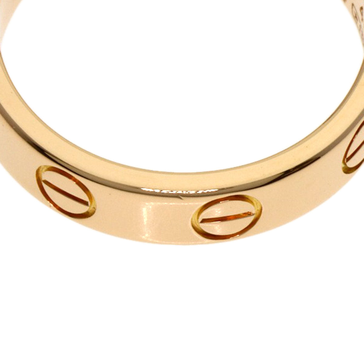 CARTIER mini love ring #46 Ring K18 Pink Gold Ladies [Used]