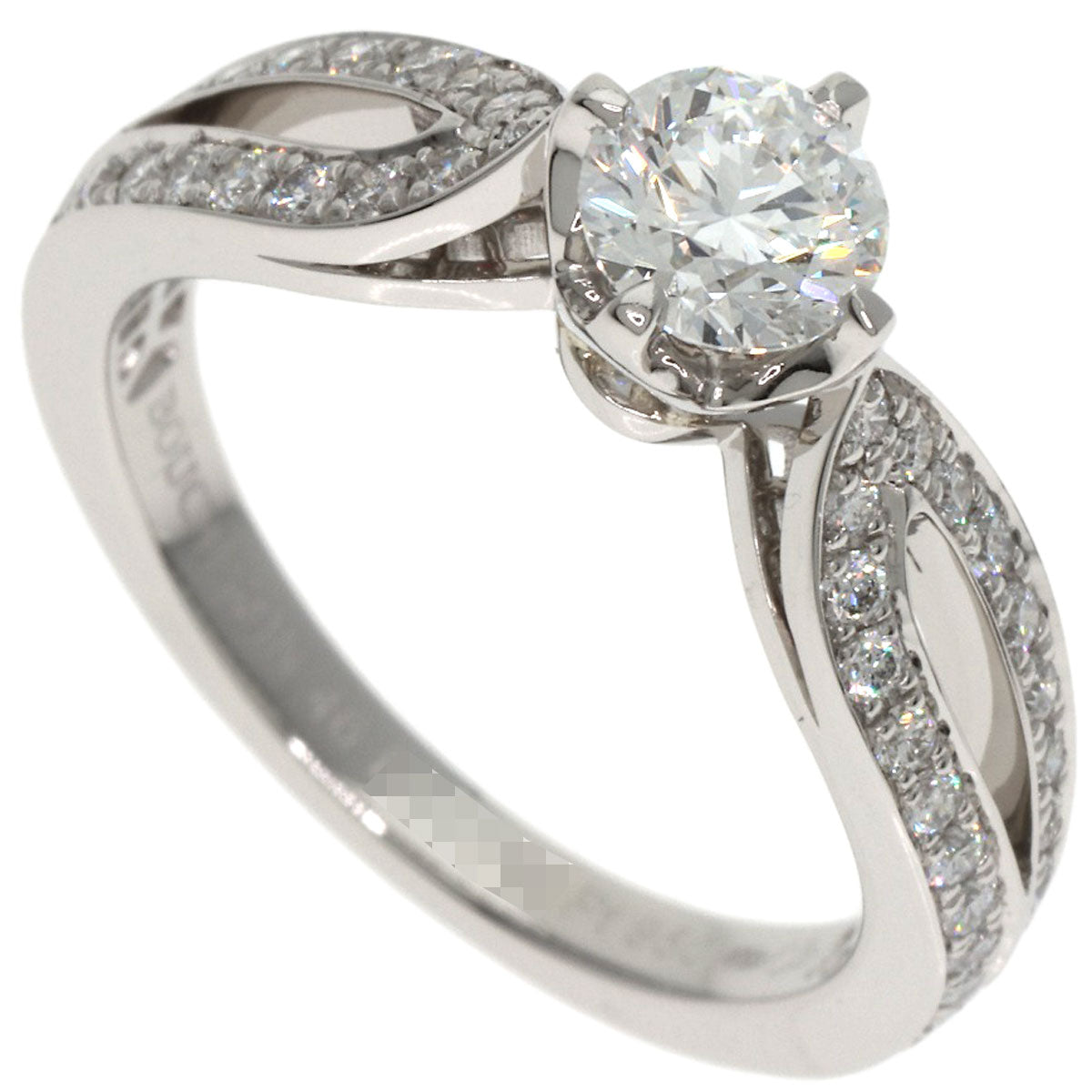 Boucheron Solitaire Diamond # 46 Ring Platinum PT950 Ladies [Used]
