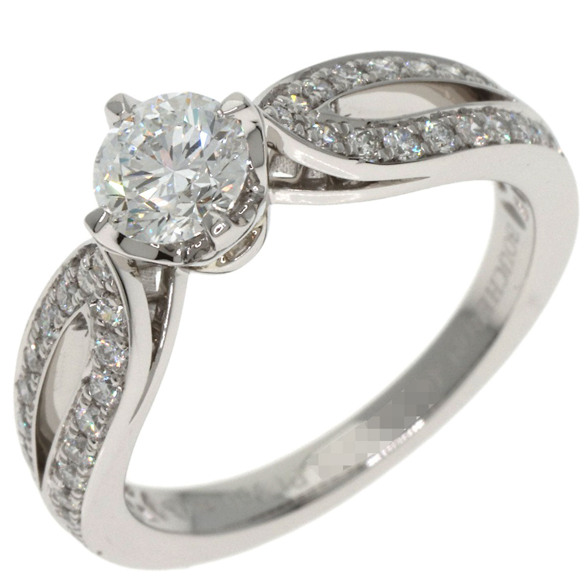 Boucheron Solitaire Diamond # 46 Ring Platinum PT950 Ladies [Used]