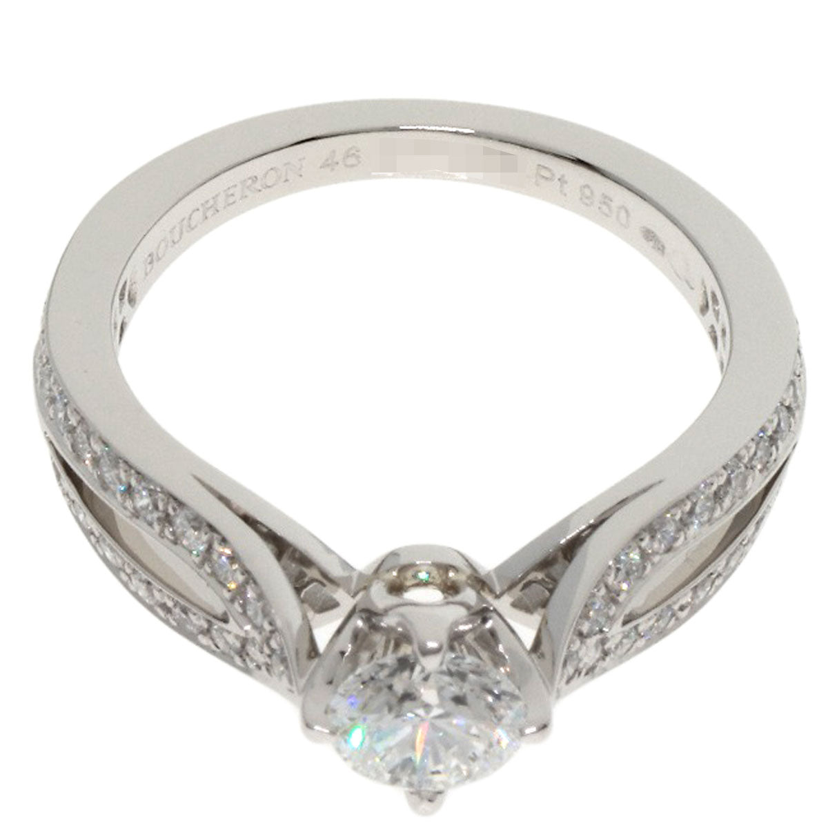 Boucheron Solitaire Diamond # 46 Ring Platinum PT950 Ladies [Used]
