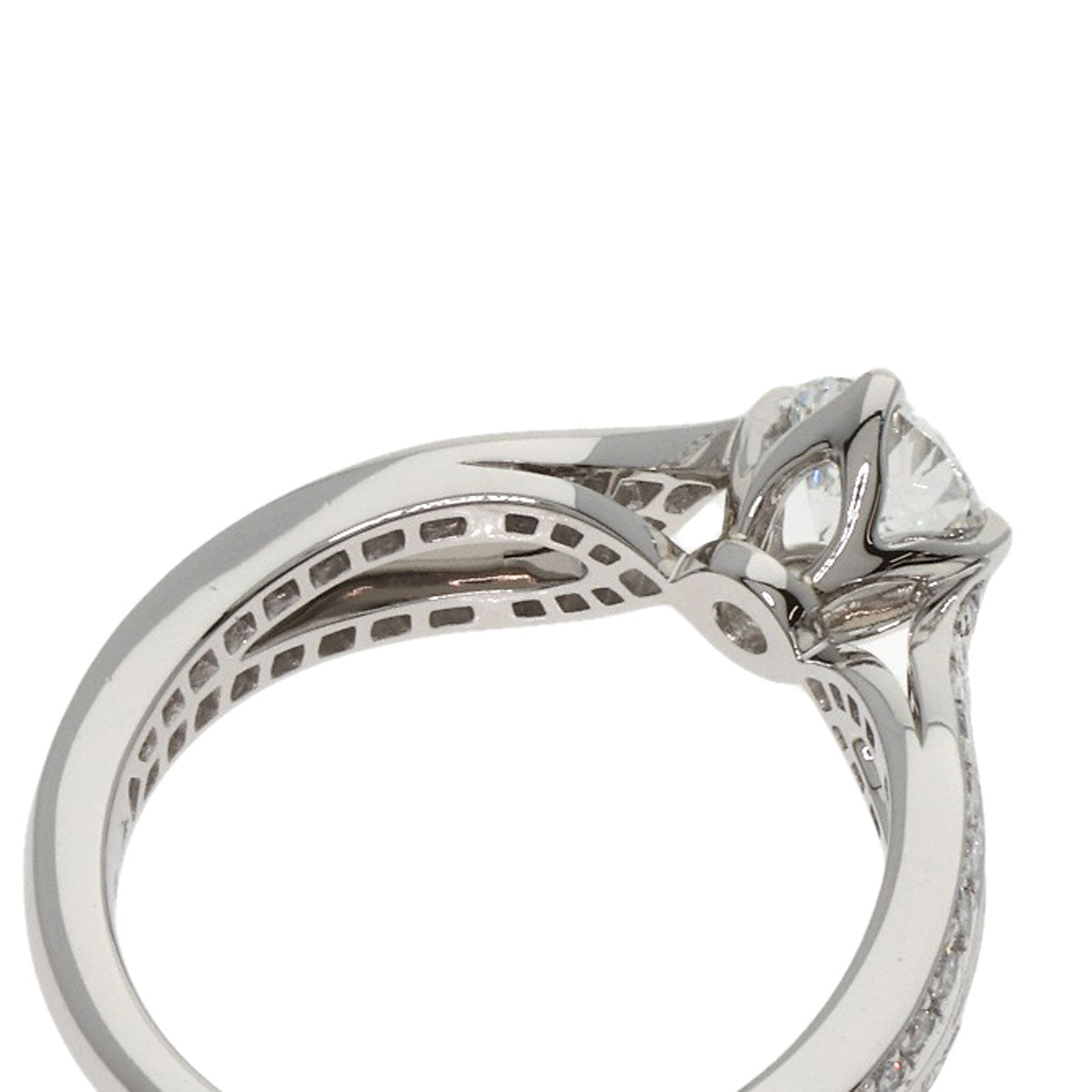 Boucheron Solitaire Diamond # 46 Ring Platinum PT950 Ladies [Used]