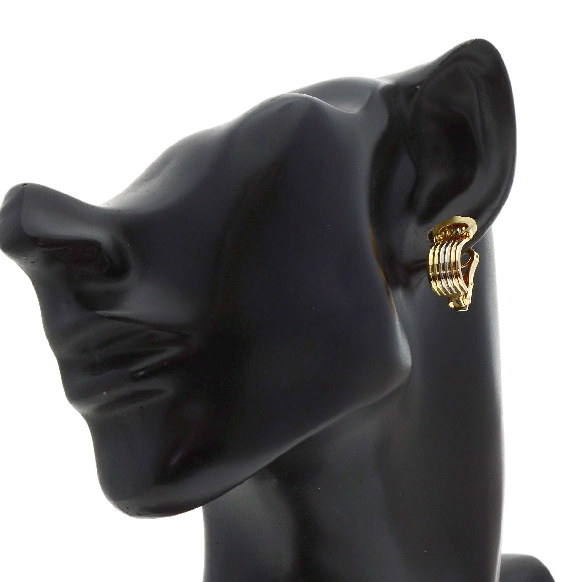 CARTIER C2 Three-color One side only Earring K18 Yellow Gold K18 White GoldLadies [Used]
